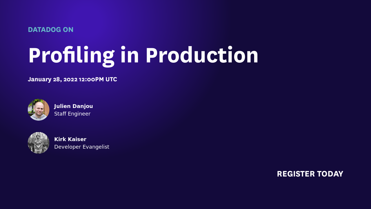 Datadog on Profiling in Production Datadog on